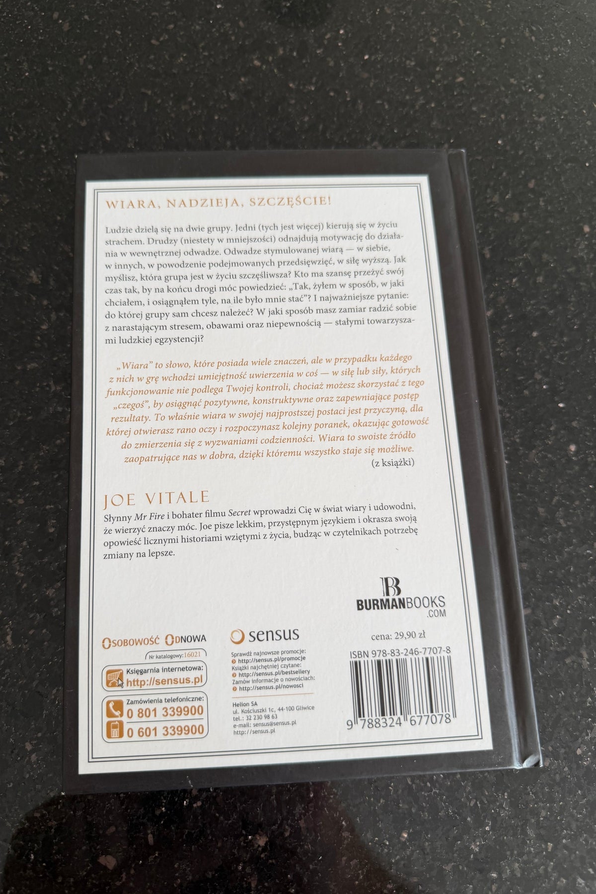 🇵🇱Polish Book - Dr.Joe Vitale - Wiara - Sila Napedowa Sukcesu