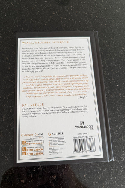 🇵🇱Polish Book - Dr.Joe Vitale - Wiara - Sila Napedowa Sukcesu