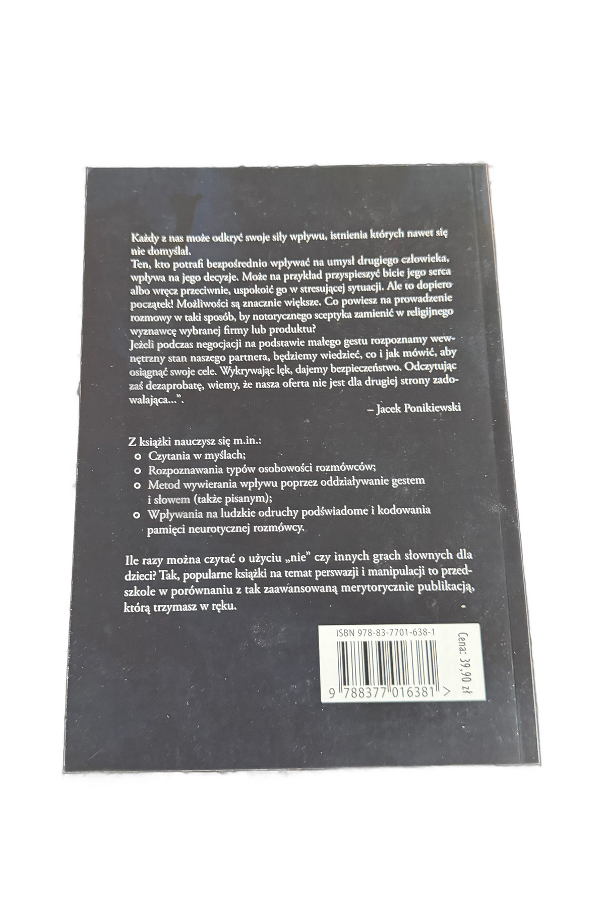🇵🇱Polish Book - Jacek Ponikiewsk - Manipulacja Neuroperswazyjna