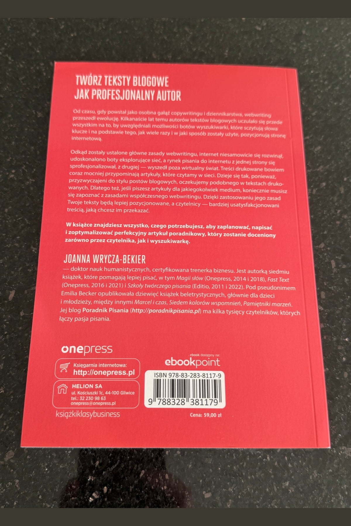 🇵🇱Polish Book - Joanna Wrycza - Bakier - Web Writing dla Internetu. Profesjonalne tworzenie tekstow