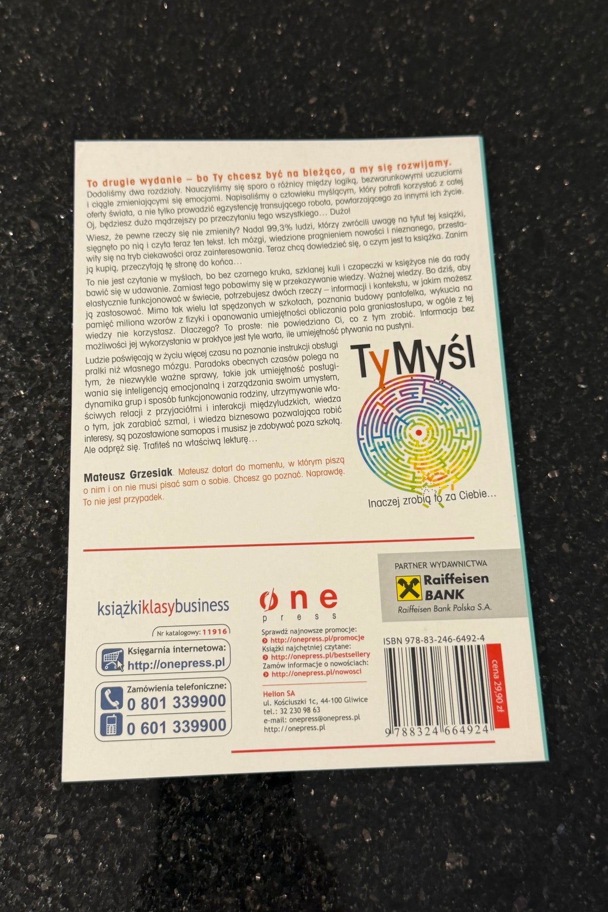 🇵🇱Polish Book - Mateusz Grzesiak - Ty myśl… inaczej zrobia to za ciebie