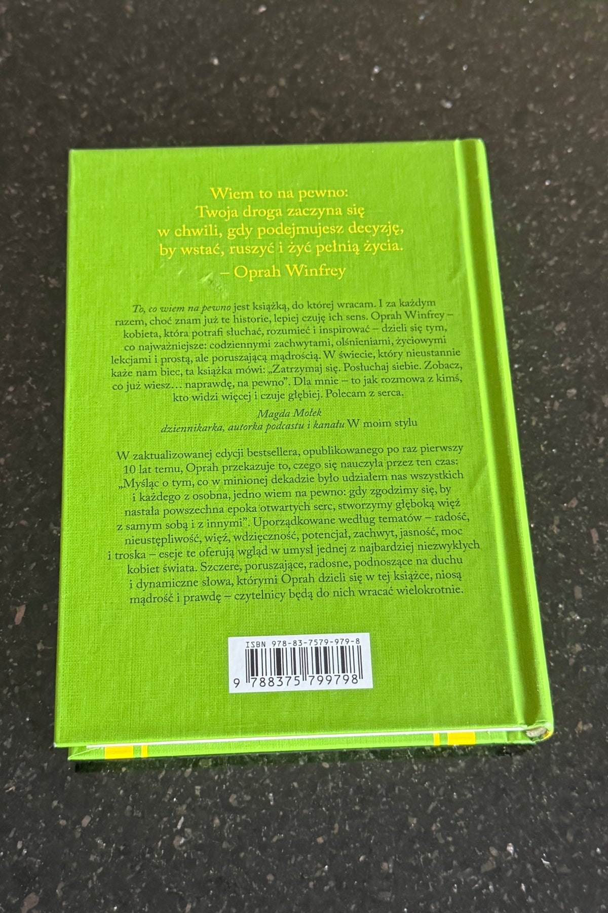 Polish 🇵🇱 Book - Oprah Winfrey - To, co wiem na pewno - Next Day Delivery