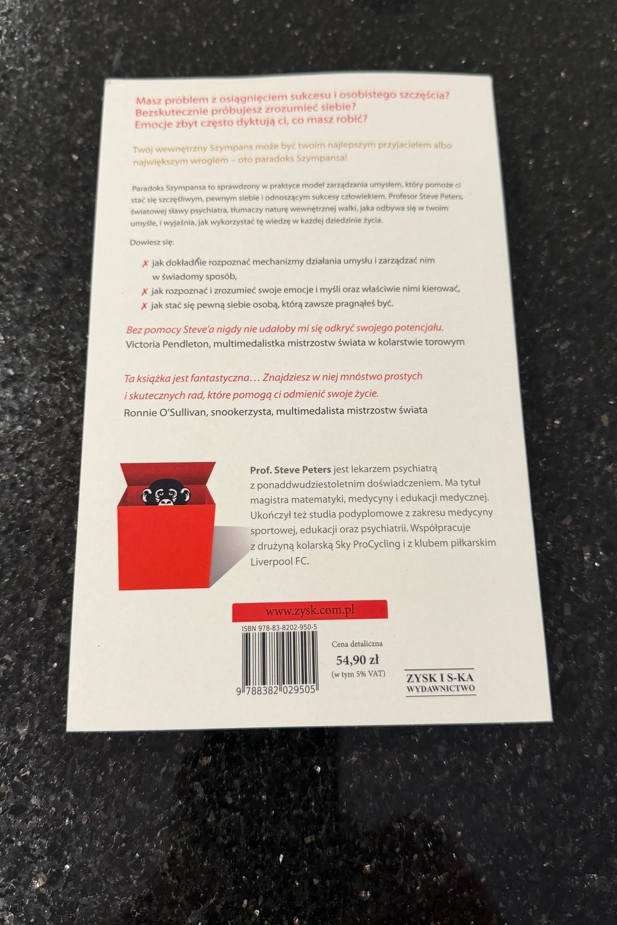 🇵🇱Polish Book - Prof. Steve Peters - Paradoks Szympansa