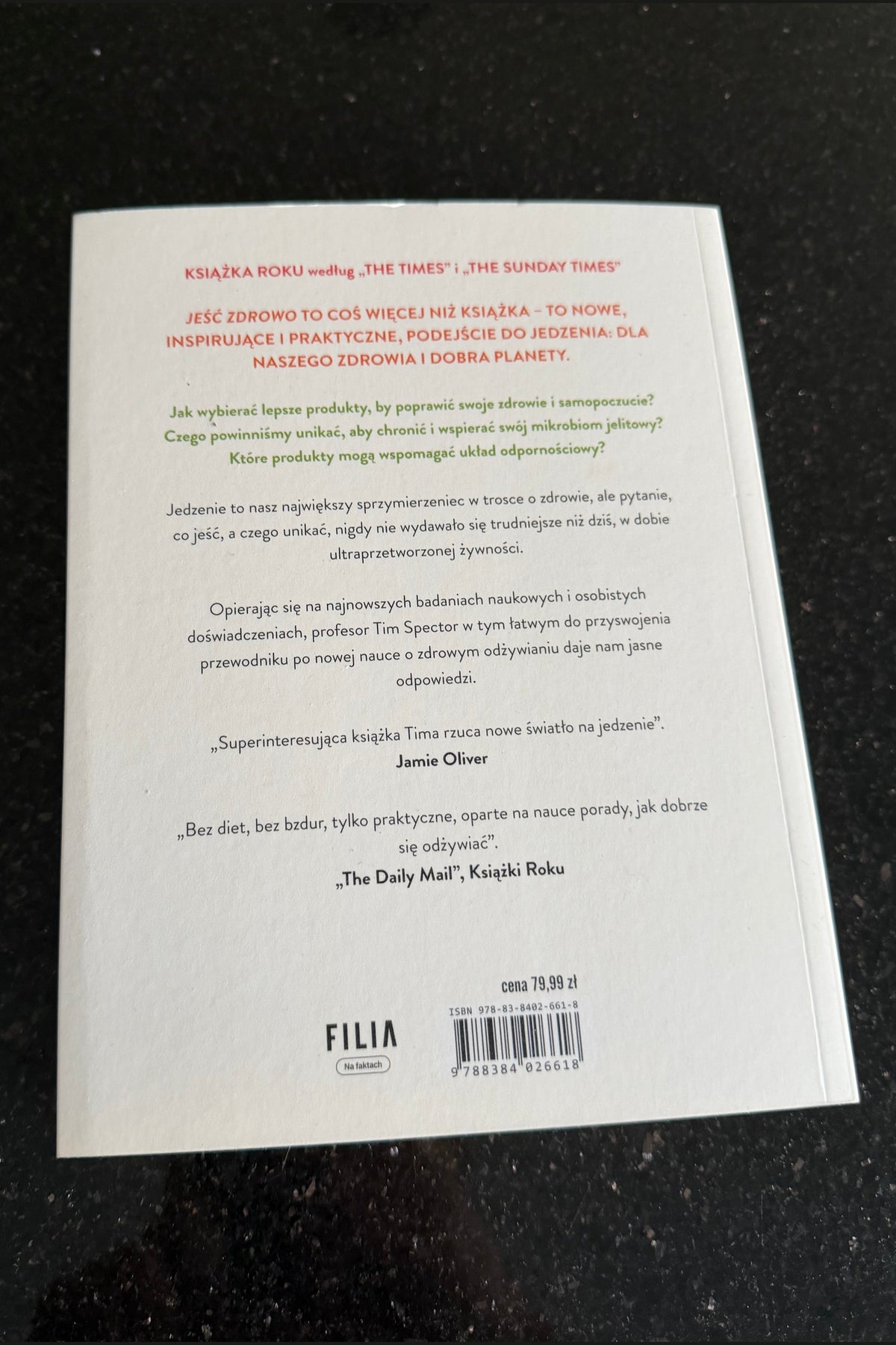 🇵🇱Polish Book - Tim Spector - Jeść Jeść Zdrowo - Rewolucyjna nauka o zdrowym odżywianiu