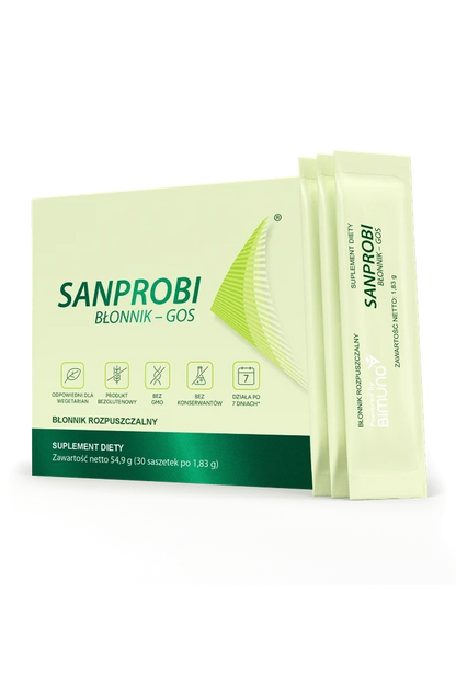 Sanprobi Błonnik-GOS – Prebiotic Soluble Fibre with Bimuno® GOS – 30 Sachets