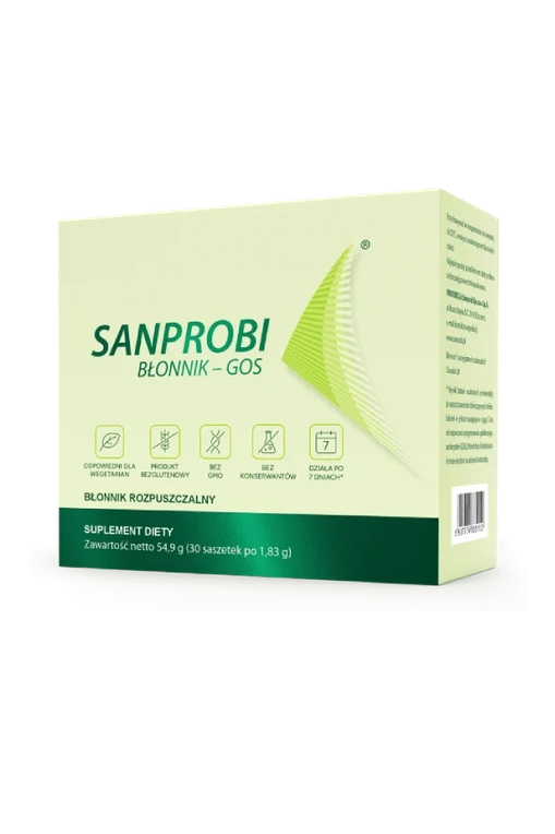 Sanprobi Błonnik-GOS – Prebiotic Soluble Fibre with Bimuno® GOS – 30 Sachets