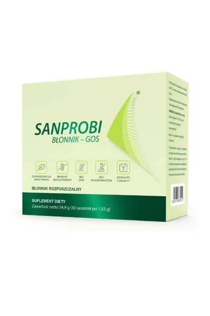 Sanprobi Błonnik-GOS – Prebiotic Soluble Fibre with Bimuno® GOS – 30 Sachets