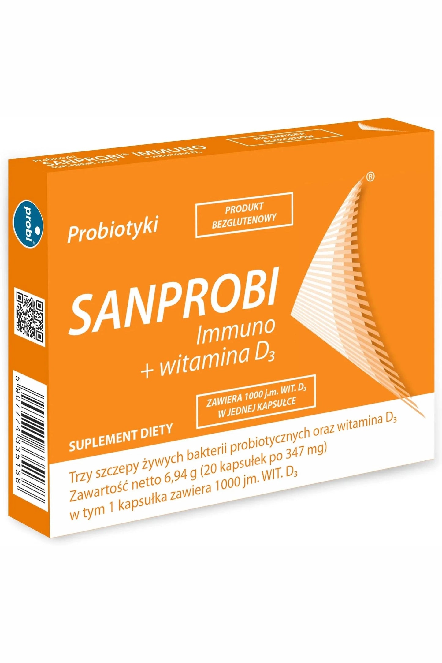 Sanprobi Immuno + witamina D3 20 kapsułek – Sanprobi Immuno + Vitamin D3 20 Capsules