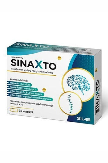 Sinaxto – Uridine, Cytidine & Magnolia Nootropic Brain & Nervous System Support – 30 Capsules