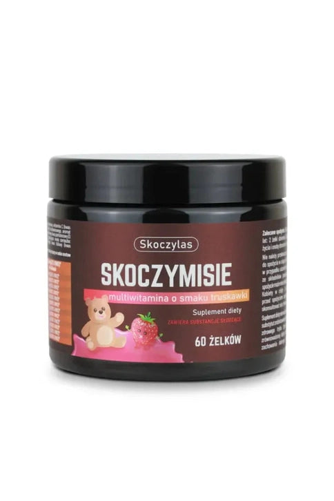 Skoczylas Skoczymisie Multiwitamina o Smaku Truskawki 60 Żelków – Skoczylas Skoczymisie Multivitamin Strawberry Flavour 60 Gummies