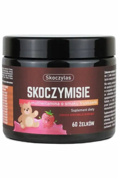Skoczylas Skoczymisie Multiwitamina o Smaku Truskawki 60 Żelków – Skoczylas Skoczymisie Multivitamin Strawberry Flavour 60 Gummies
