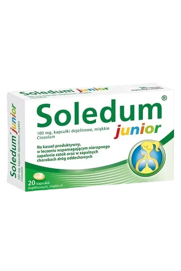 Soledum Junior 100 mg kapsułki dojelitowe miękkie 20 szt. – Soledum Junior 100 mg Soft Gastro-Resistant Capsules 20 caps
