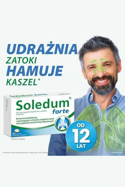 Soledum forte 200 mg kapsułki dojelitowe miękkie 20 kapsułek – Soledum forte 200 mg Soft Enteric Capsules 20 capsules