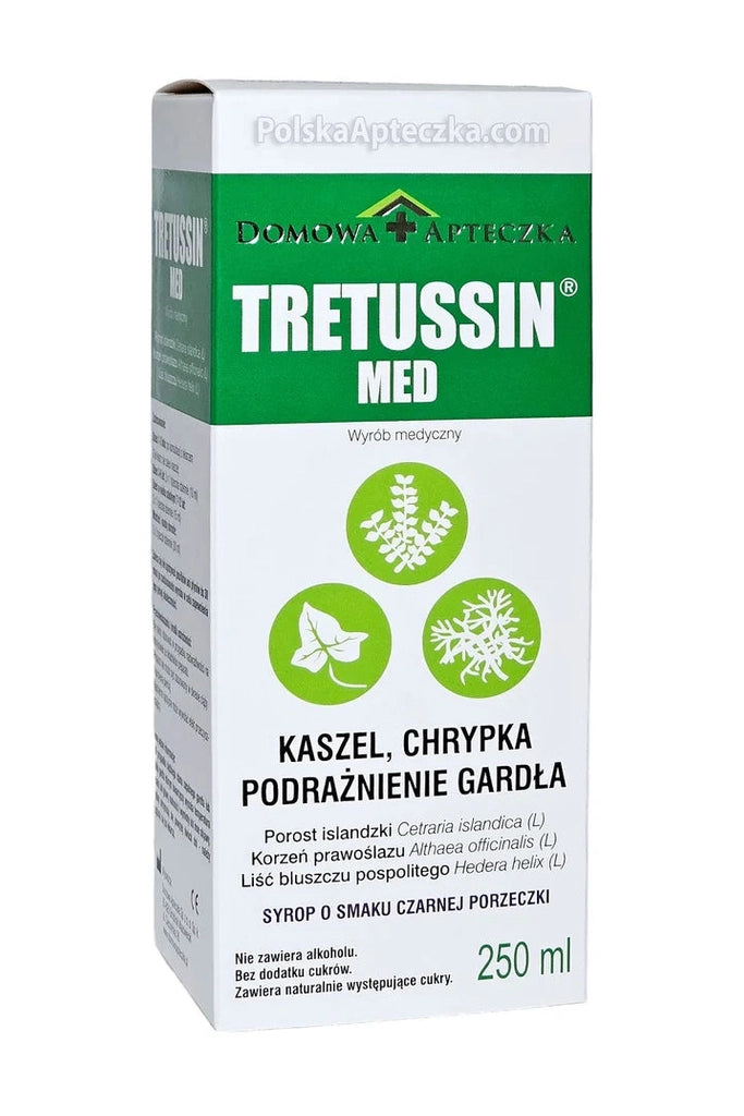 Tretussin Med Syrop Kaszel Chrypka Podrażnienie Gardła 165ml – Tretussin Med Cough Hoarseness Throat Irritation Syrup 165ml