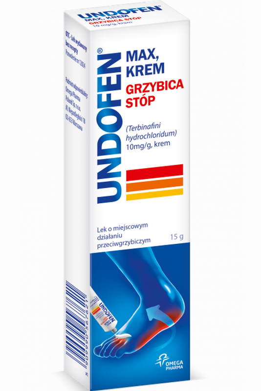 Undofen Max Krem Grzybica Stóp 15g – Undofen Max Cream Athlete's Foot Fungal Treatment 15g