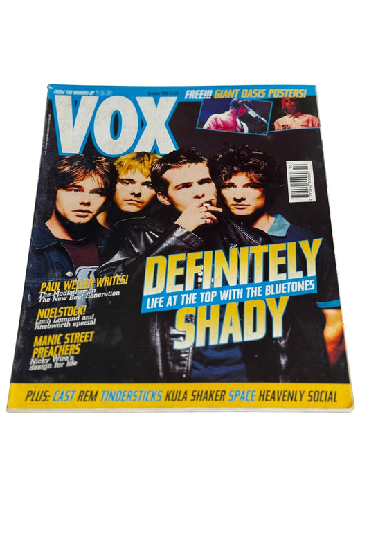 VOX MAGAZINE OCTOBER 1996 No Posters - BLUETONES - OASIS - MANIC STREET PREACHERS - WELLER