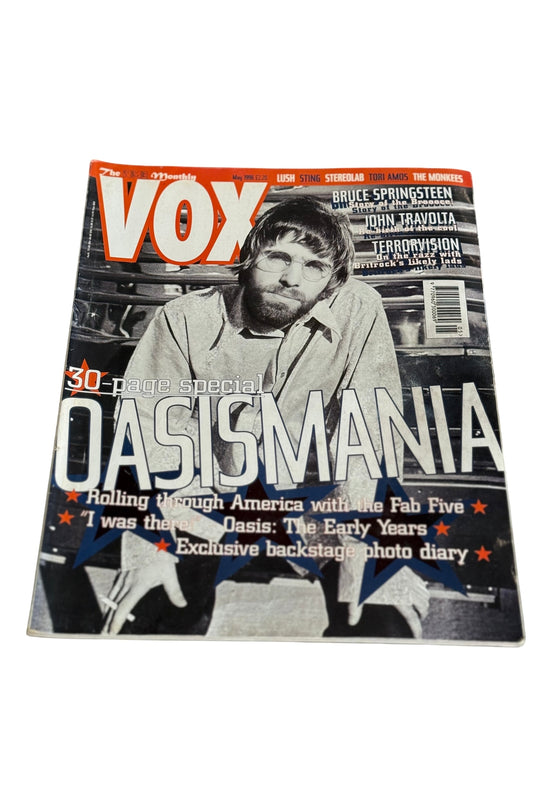 Vox Magazine - OASIS IN THE USA 'OASISMANIA'- 30 PAGE SPECIAL VOX MAGAZINE MAY 1996