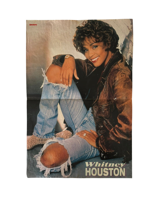 Whitney Houston Medium Sized Old School Poster - RARE