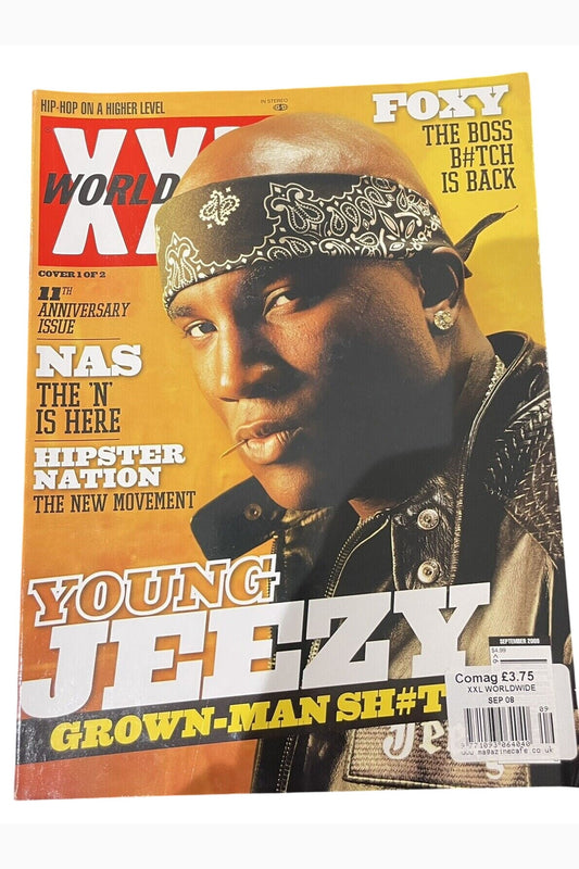 XXL Hip Hop Magazine September 2008 Foxy Brown Nas Young Jeezy