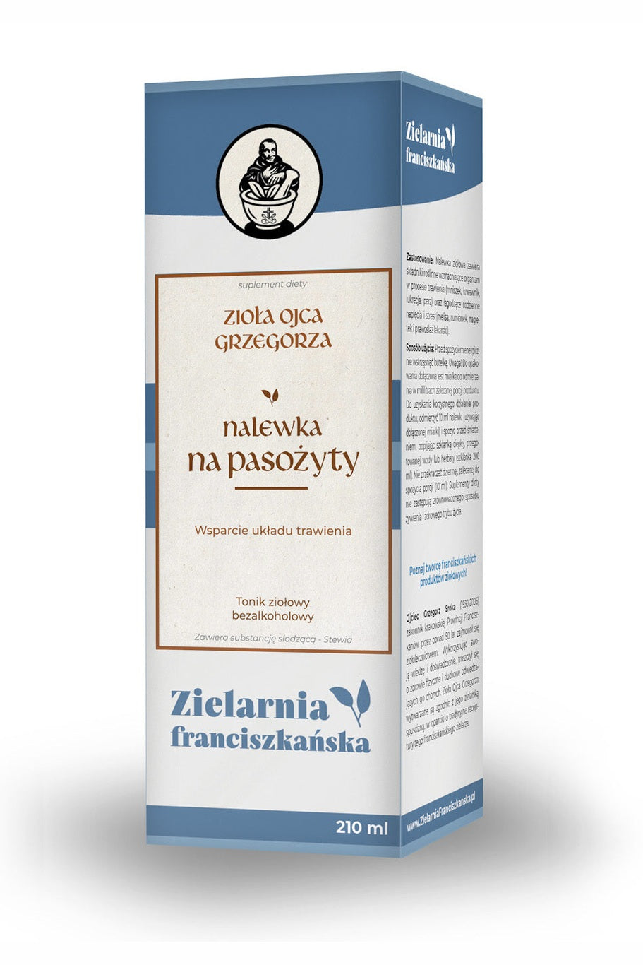 Zioła Ojca Grzegorza Nalewka na Pasożyty 210ml – Father Gregory's Herbs Anti-Parasite Herbal Tincture 210ml