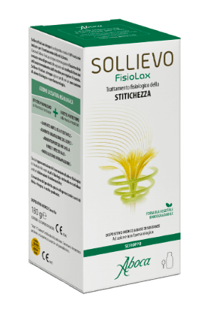 Aboca Sollievo PhysioLax Syrup – Natural Constipation Relief Syrup with Senna, Chicory & Apple – 180g