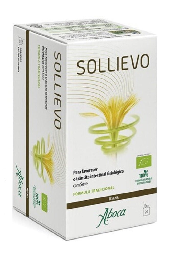 Aboca Sollievo Tea – Organic Senna & Rooibos Herbal Tea for Digestive Transit – 20 Sachets - My Health Oasis