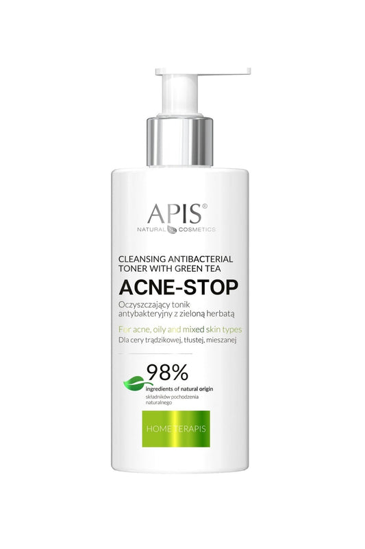 Apis ACNE - STOP Home terApis Antibacterial Cleansing Toner with Green Tea | 300ml - My Health Oasis