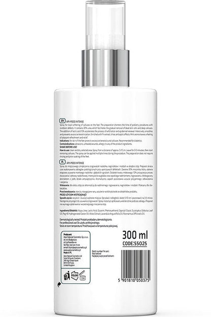 Apis API - PODO INTENSE Softening Foot Spray - Rapidly softens calluses with 30% urea and 10% lactic acid | 300ml - My Health Oasis