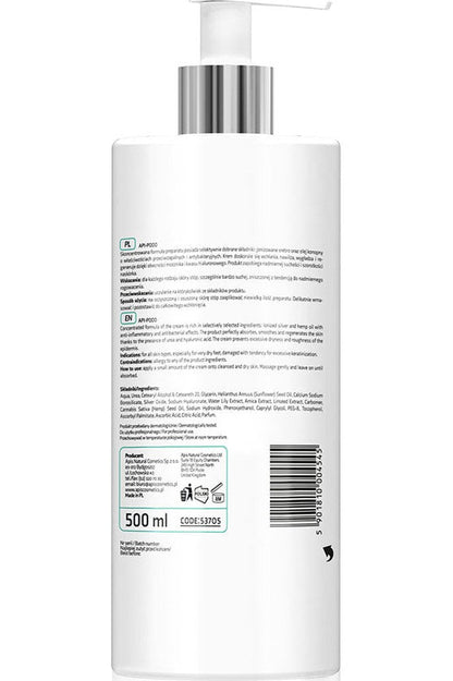 Apis APIS API - PODO Regenerating & Moisturising Foot Cream with 20% Urea and Ionised Silver – Intensive hydration for dry, rough feet | 500ml - My Health Oasis