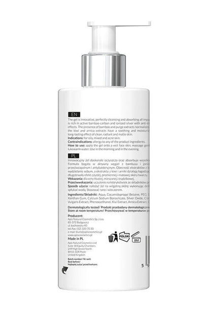 Apis Cleansing Face Wash Gel with Activated Charcoal | 300ml - My Health Oasis