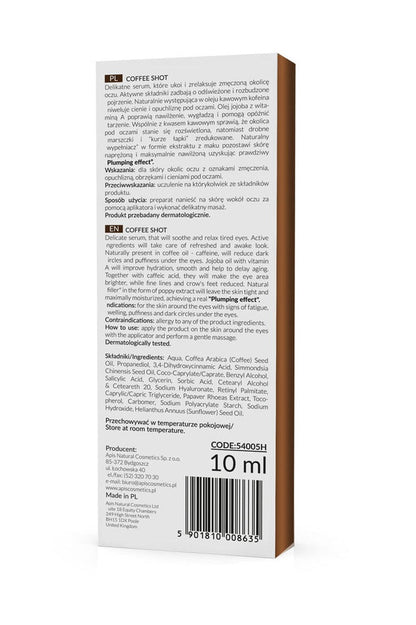 Apis Coffee Shot HOME THERAPIS Bio - revitalising eye serum with caffeine acid & coffee seed oil - My Health Oasis