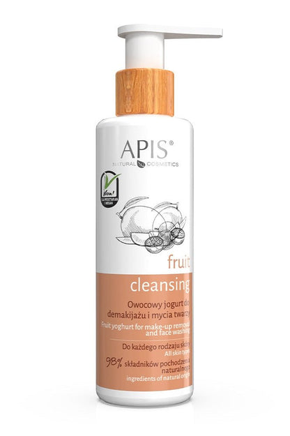 Apis Fruit Cleansing fruit yogurt makeup remover and cleanser – nourishes and hydrates skin | 150ml - My Health Oasis
