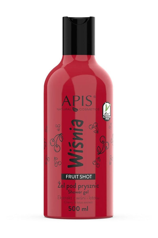 Apis Fruit Shot Cherry Shower Gel | 500 ml - My Health Oasis