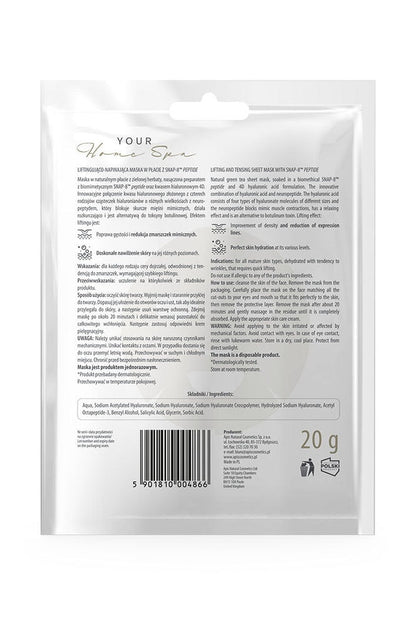 Apis Lifting & Tensing Sheet Mask with SNAP‑8 Peptide | 20 g - My Health Oasis