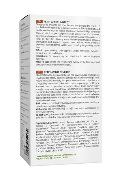 Apis Retin - Ambre Synergy Home Terapis Night Cream - Mask with Retinol and Succinic Acid |50ml - My Health Oasis
