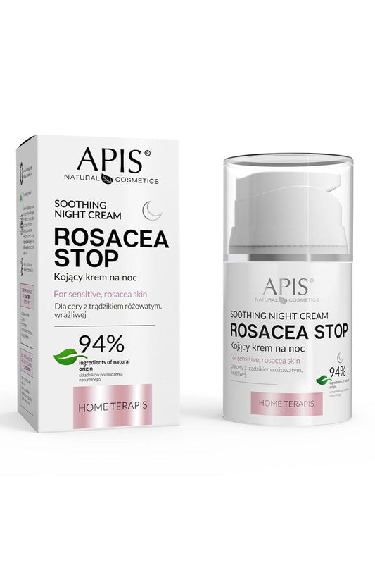 Apis Rosacea - Stop Soothing Night Cream for Sensitive Skin | 50ml - My Health Oasis