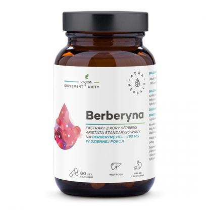 Aura Herbals Berberine (Berberyna) 500mg - 60 Capsules