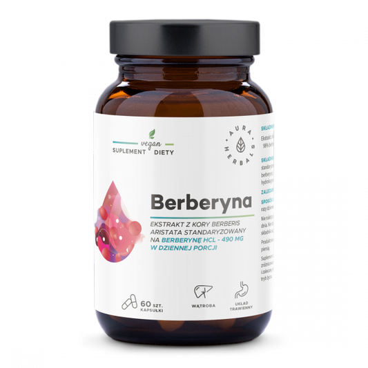 Aura Herbals Berberine (Berberyna) 500mg - 60 Capsules