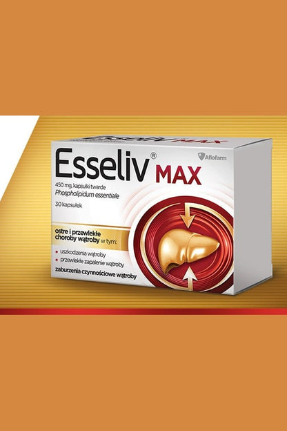 Esseliv MAX 450mg – Essential Phospholipids Liver Support Capsules – 30 Capsules