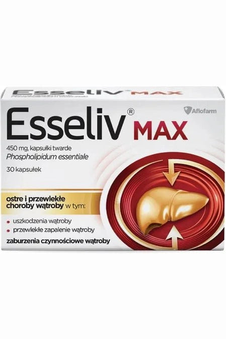 Esseliv MAX 450mg – Essential Phospholipids Liver Support Capsules – 30 Capsules