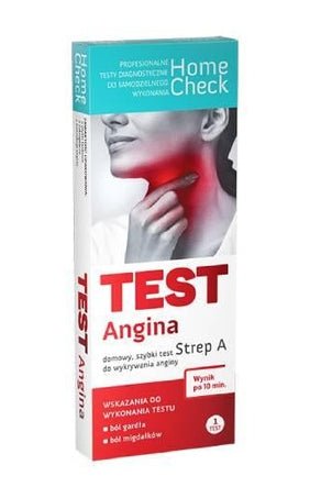 Home Check Angina TEST domowy, szybki test do wykrywania anginy Strep A - My Health Oasis