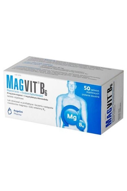 MagVit B6 – Magnesium Lactate & Vitamin B6 Enteric - Coated Tablets – 50 Tablets - My Health Oasis