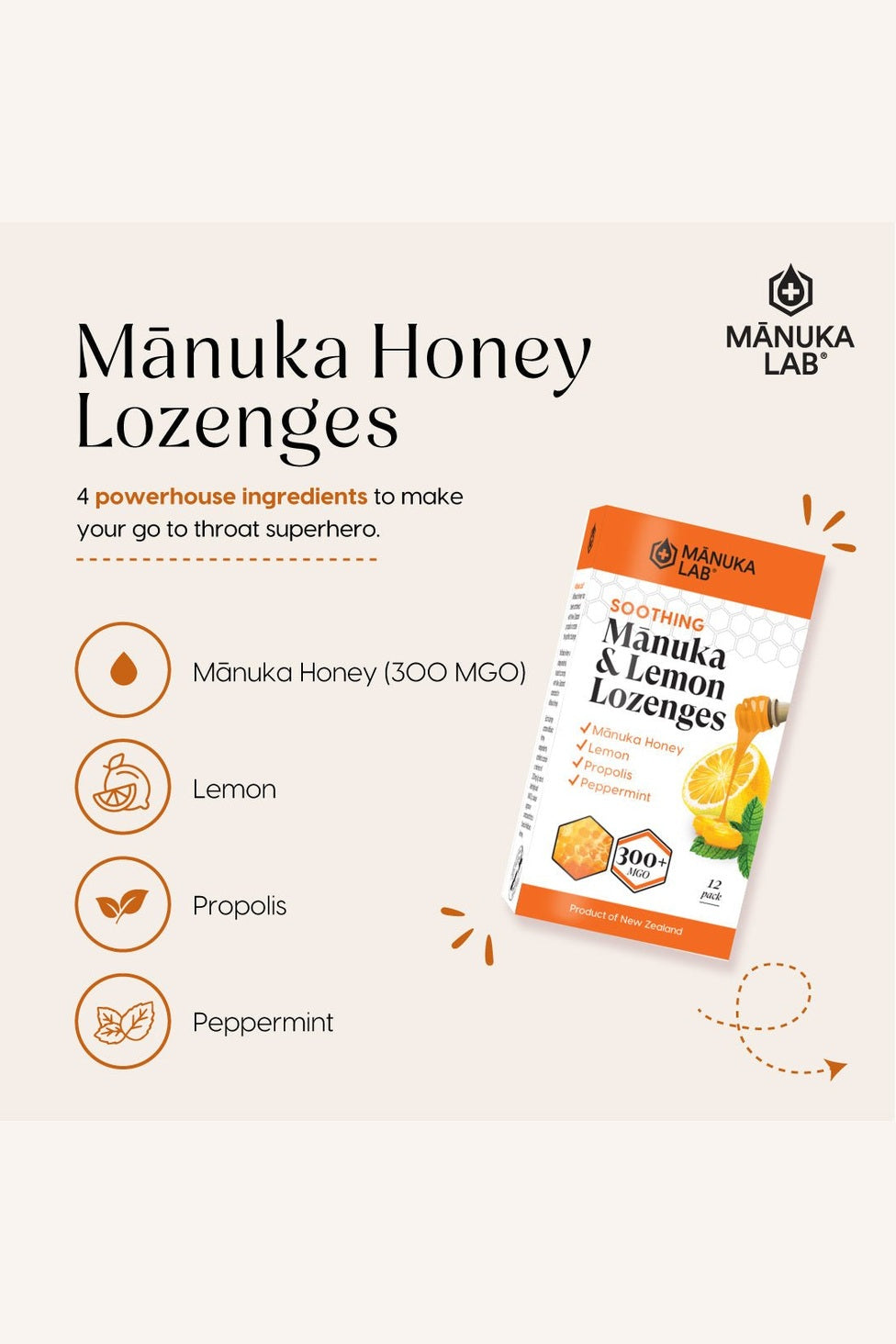 Manuka Honey Lozenges with Propolis