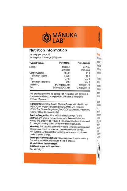 Manuka Honey Lozenges with Propolis