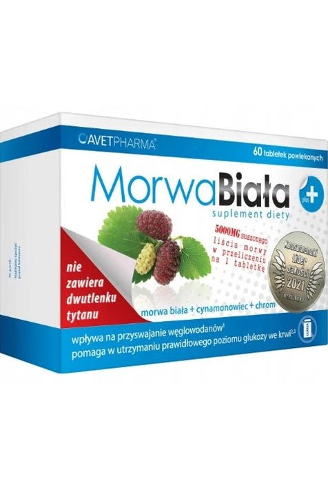 MORWA BIAŁA PLUS, TABLETKI POWLEKANE - 60 Tablets - My Health Oasis