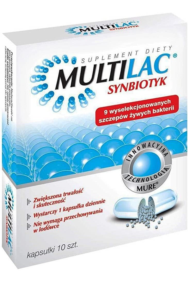 MULTILAC - 10 capsules, Synbiotics - My Health Oasis