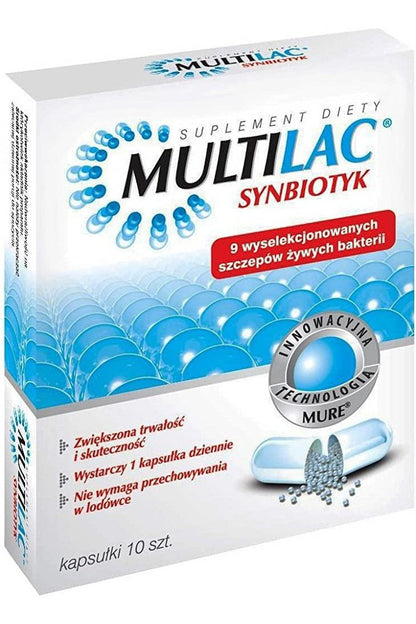 MULTILAC - 10 capsules, Synbiotics - My Health Oasis