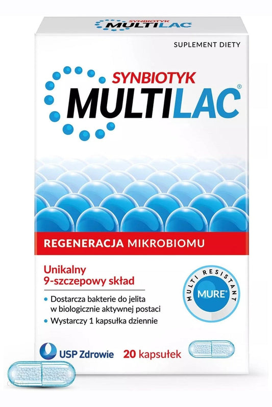 MULTILAC - 20 capsules, Synbiotics - My Health Oasis