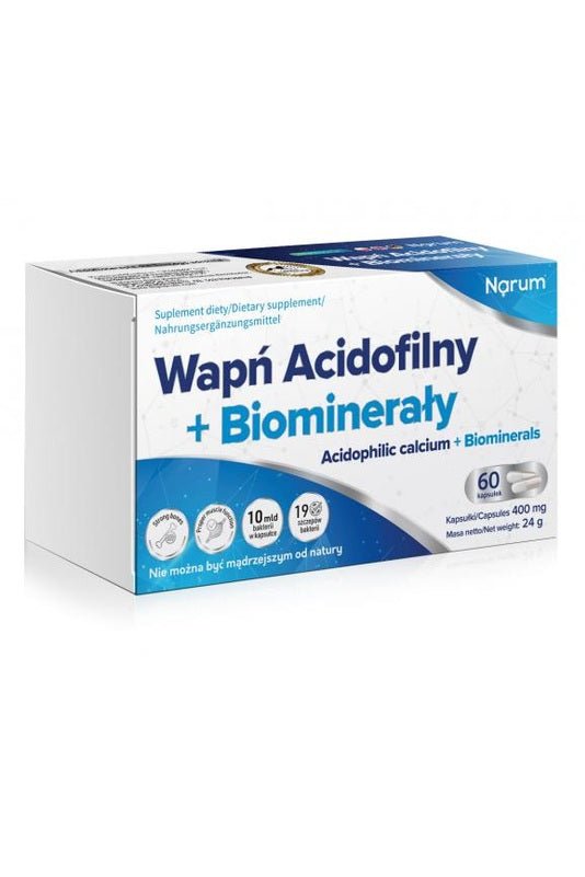 Narum Wapń Acidofilny+Biominerały 60 Capsules - My Health Oasis