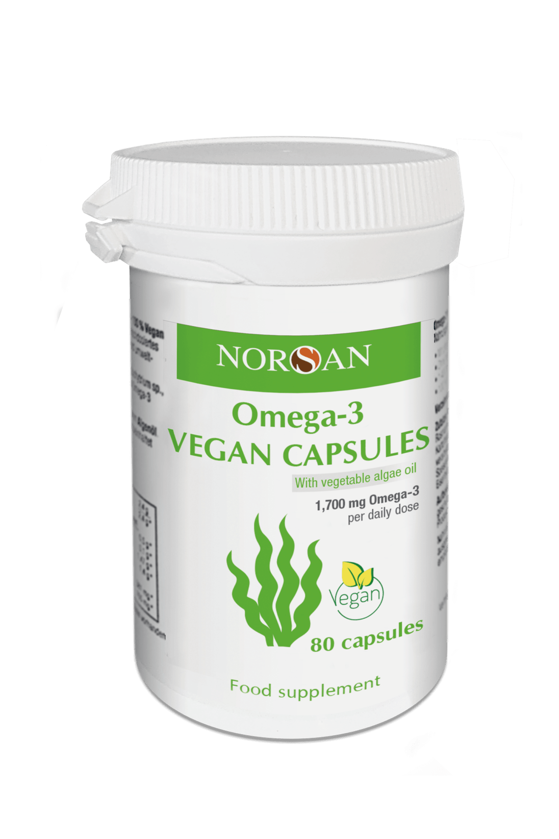 NORSAN Omega - 3 VEGAN - 80 Capsules - My Health Oasis